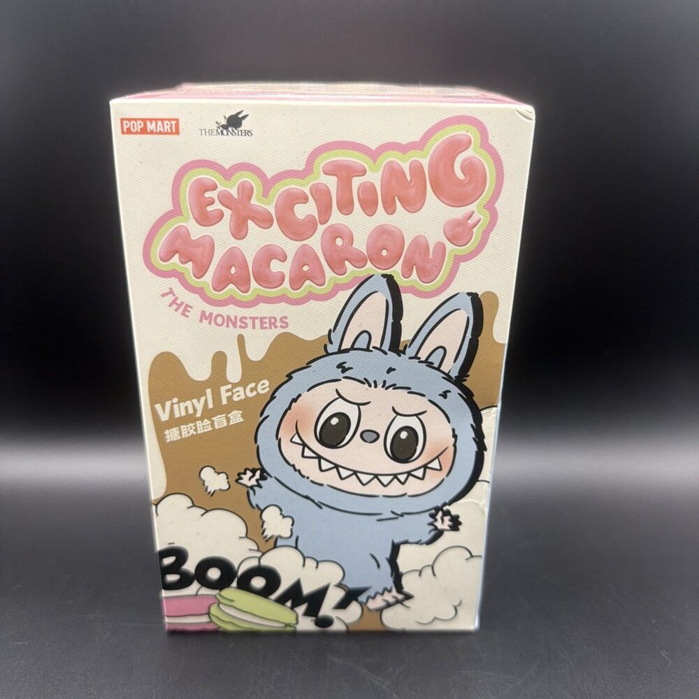 AUTHENTIC Pop Mart THE MONSTERS Labubu V1 Exciting Macaron SESAME BEAN Open Box